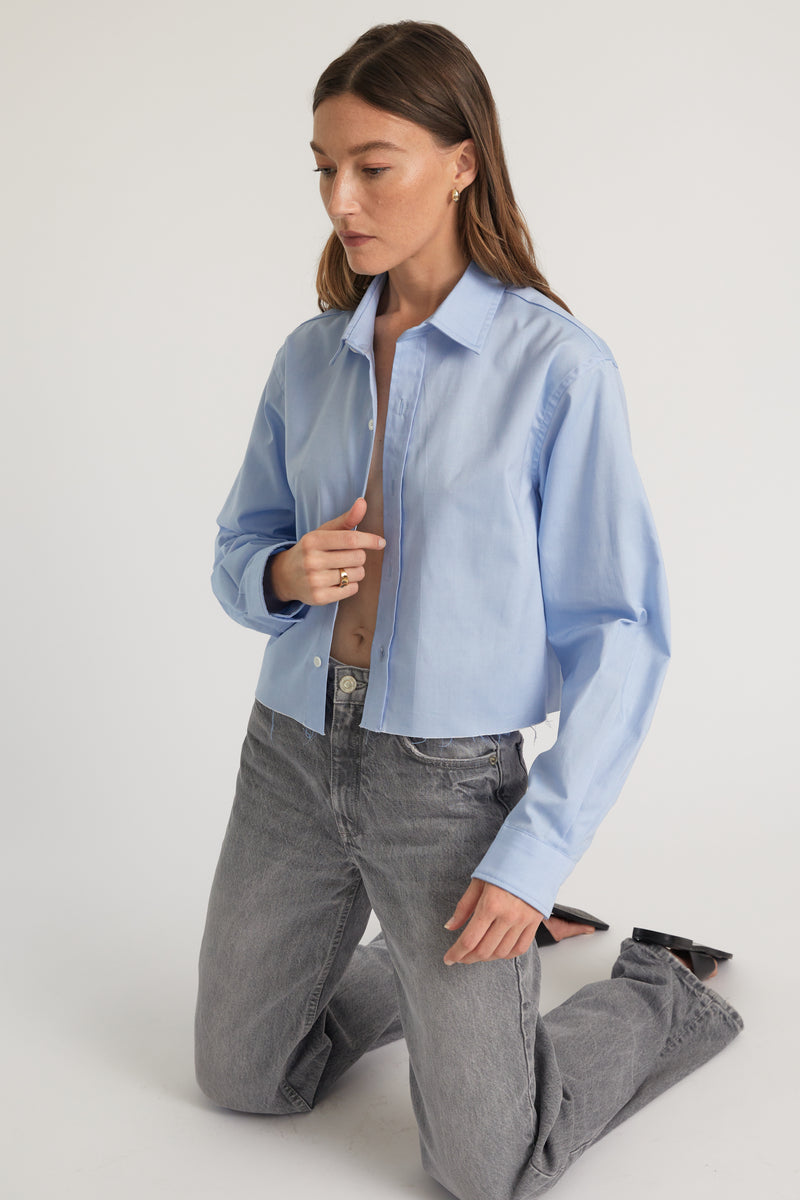 Cropped Long Sleeve Shirt - Almina Concept