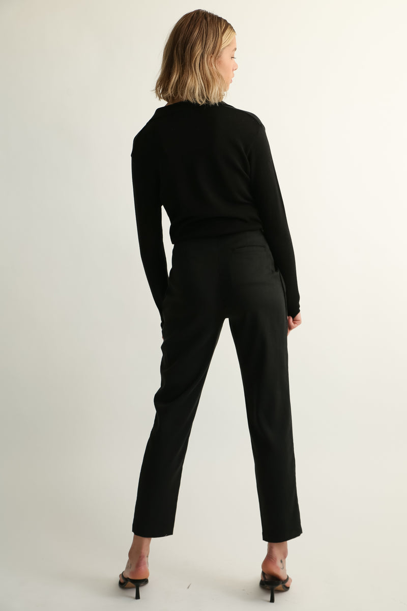 High Waisted Tencel Trousers - Almina Concept