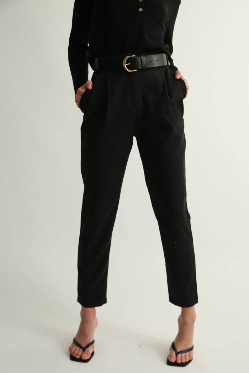 High Waisted Tencel Trousers - Almina Concept