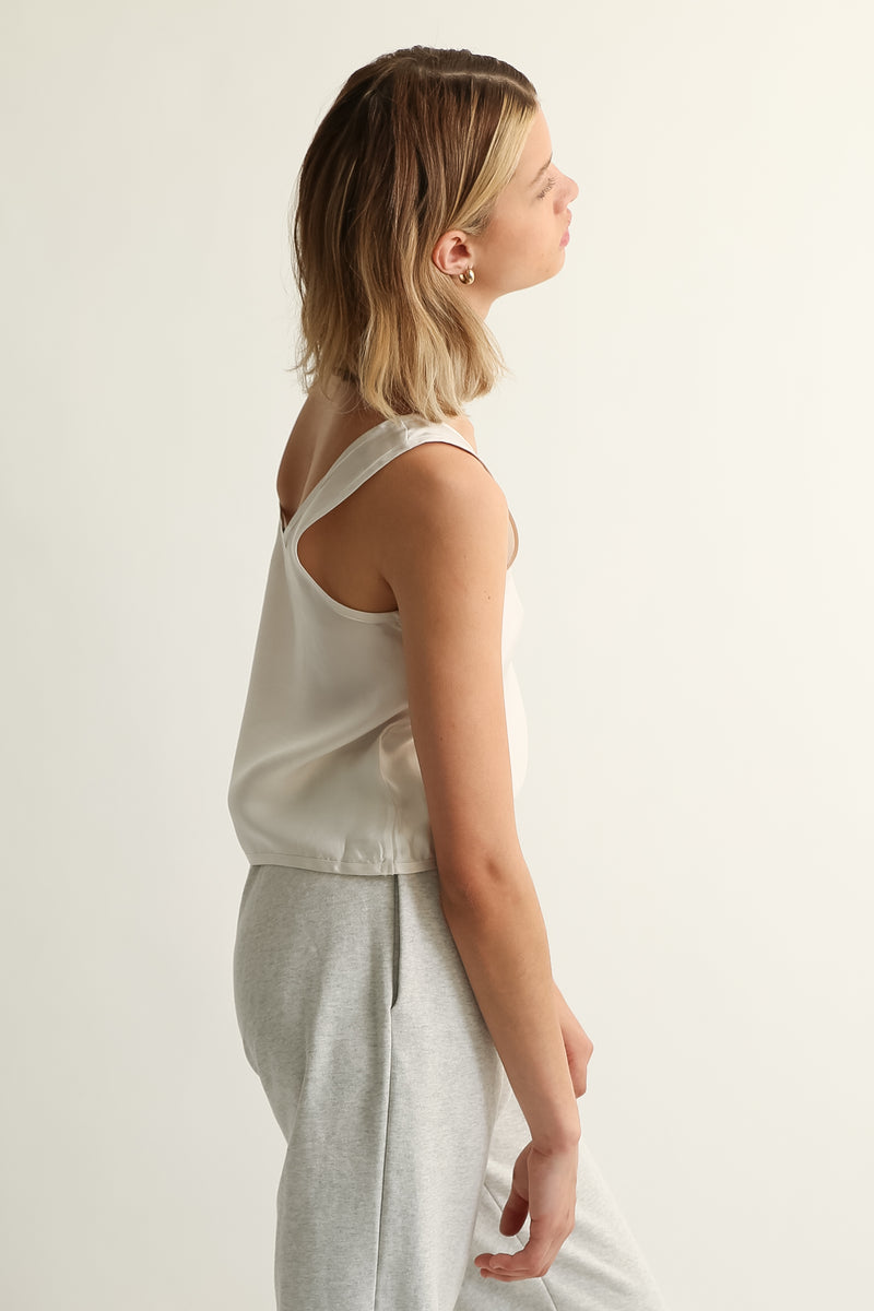 Cupro Cropped Tank - Almina Concept