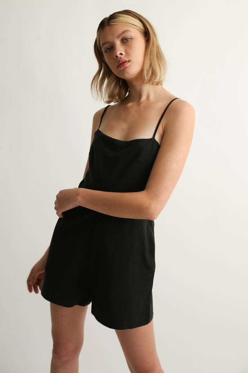 Camisole Linen Playsuit - Almina Concept