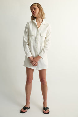 The Linen Utility Playsuit - Almina Concept