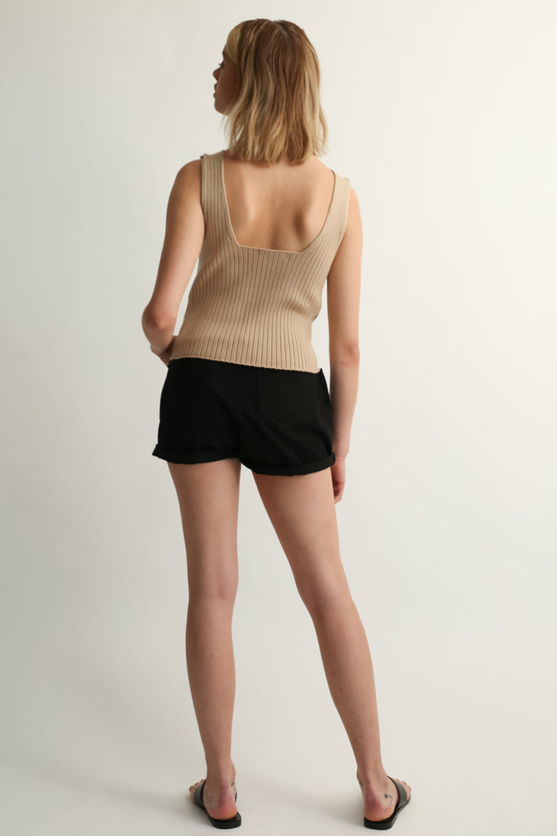 Ribbed Knit Vest - Almina Concept