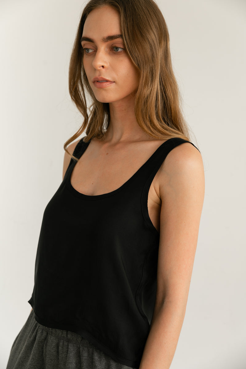 Cupro Cropped Tank - Almina Concept