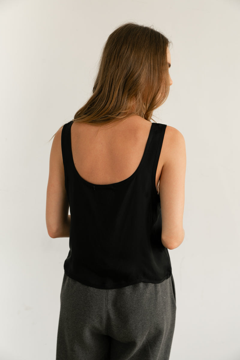 Cupro Cropped Tank - Almina Concept